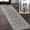 Jonathan Y Brandy Rustic Border Low-Pile Machine-Washable Dark Gray/Cream 2 ft. x 8 ft. Runner Rug WSH321A-28 - alternate 1