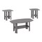 Homeroots Set of Three 36" Gray Coffee Table With Shelf, 3PK 366080 - alternate 1