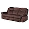 Homeroots 89" Dark Brown Reclining USB Sofa And Toss Pillow With Silver Legs 559207 - alternate 2