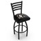 Holland Bar Stool Co 36" Blk Wrinkle Anaheim Ducks Swivel Bar Stool, Ladder Back L01436AnaDks - alternate 1