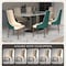 Leisuremod Elm Collection Modern Wooden Dining Chair In Green Velvet EC23GF - alternate 3