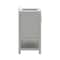 Flash Furniture Vega 42in. Vanity w/Sink, Cabinet w/Gold Hardware, Open Shelf & 3 Drawers, Marble Counter, Gry/Wht FS-VEGA42-GY-HDGLD-GG - alternate 4