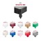 Smarty Had A Party 54 x 108 Black Rectangular Disposable Plastic Tablecloths 96 Tablecloths, 96PK 813270-BK-CASE - alternate 2