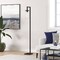 Homeroots 67" Black Reading Floor Lamp With Clear Transparent Glass Drum Shade 523403 - alternate 4