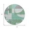 Homeroots 8' Green Sage And Gray Round Geometric Washable Indoor Outdoor Area Rug 617910 - alternate 3