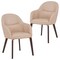 Leisuremod Elias Dining Chair Upholstered in Leather Velvet and Powder Coated Iron Legs, 2PK EDC21LTP-2 - alternate 1