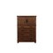 Homeroots 18" X 38" X 54" Cherry Oak Wood Chest 347158 - alternate 3