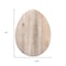 Homeroots 18" X 14" Gray Reclaimed Wood Egg Shaped Wall Decor 384888 - alternate 2