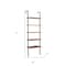 Homeroots 72" Brown Metal and Solid Wood Five Tier Ladder Bookcase 522816 - alternate 3