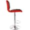 Elama 2 Piece Adjustable Faux Leather Two Toned Bar Stool in Black and Red ELM-744-BLK-RED - alternate 4