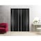 Sartodoors Sliding Closet Bypass Doors with Hardware, Planum 0410 Black Matte, Sturdy Rails Moldings Trims Har PLANUM0410DBD-BLK-56 - alternate 1