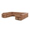 Homeroots Chestnut Italian Leather Power Reclining U Shaped Eight Piece Corner Sectional With Console 634686 - alternate 8