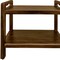 Homeroots 25" X 24" Dark Brown Solid Wood Rectangular Shower Bench With Shelf 383311 - alternate 3