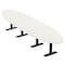 Skutchi Designs 16ft Conference Table With Power Unit | 14 Person Modular Oval Meeting Table | Harmony Series HAR-OVL-48X192-T.BK-W960-NA - alternate 1