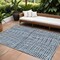 Homeroots 9' X 12' Navy Blue And Ivory Striped Washable Indoor Outdoor Area Rug 583448 - alternate 1