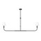Z-Lite Tova Matte Black 2 Light Linear Chandelier 3049-60L-MB - alternate 4
