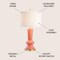 Jonathan Y Ziggy 27" Contemporary Glam Ceramic/Iron LED Table Lamp, Coral/Gold Painting JYL6607B - alternate 4