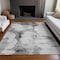 Homeroots 5' X 8' Gray Silver And Charcoal Abstract Washable Indoor Outdoor Area Rug 582669 - alternate 2