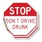 Signmission Stop Don't Drive Drunk, 6 inch X 6 inch, Vinyl Decal, 2PK OC-D-2PACK-6-296 - alternate 1