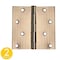Global Door Controls 4 in. x 4 in. Zinc Plain Bearing Hinge (Set of 2) CP4040-ZC-M - alternate 1