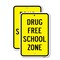 Signmission Drug Free School Zone 1, Heavy-Gauge Aluminum Rust Proof Parking Sign, 18" x 24", A-1824-25238 A-1824-25238 - alternate 1