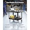 Vevor Foldable Utility Service Cart 3 Shelf 165LBS with Swivel Lockable Wheels JY-UC02C-7849 - alternate 3