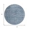 Homeroots 8' Blue And Beige Round Abstract Washable Indoor Outdoor Area Rug 616000 - alternate 4