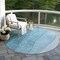 Homeroots 8' Teal Blue Aqua And Blue Round Ombre Washable Indoor Outdoor Area Rug 581830 - alternate 4