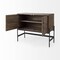 Homeroots Dark Brown Two Door Cabinet With Metal Legs 391990 - alternate 2