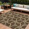 Homeroots 8' X 10' Brown And Beige Geometric Washable Indoor Outdoor Area Rug 613479 - alternate 1