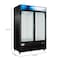 Koolmore 53 in. 42 cu. ft. Commercial Indoor Two Glass-Door Ice Merchandiser Freezer in Black KM-IM53-2GD - alternate 2
