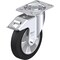 Blickle Swivel Plate Caster, Solid Rubbr, 8", Brake, Caster Load Rating Range: Heavy-Duty LH-ALEV 200K-16-FI - alternate 1