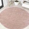 Jonathan Y Haze Solid Low-Pile Pink 6 ft Round Area Rug SEU100P-6R - alternate 1