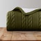 Lavish Home Cable Knit Throw Blanket 50x60 Soft & Cozy Blanket Throws with Cable Knit Pattern & Warm Sherpa 66-THROW60-G - alternate 3