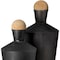 Homeroots Set of Two Black and Brown Metal Cylindrical Urns, 2PK 392210 - alternate 3