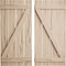 Ekena Millwork Rustic Four Board Spaced Board-n-Batten Riverwood Faux Wood Shutters w/Z-Board, 23 1/2W x 64H, PR SHUBSZ23X64RWPR - alternate 1