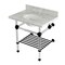 Kingston Brass 30-Inch Carrara Marble Console Sink with Acrylic Legs and Shelf, 8-Inch, 3-Hole KVPB3030MAB0 - alternate 1