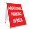 Signmission Additional Parking In Back, 36 Inch x 24 Inch A-frame Yard Sign, Plastic Sign SBC-2436-Additional Parking In Back - alternate 1