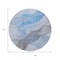 Homeroots 8' Sky Blue And Gray Round Abstract Washable Indoor Outdoor Area Rug 631847 - alternate 3