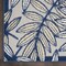 Homeroots 5' X 8' Navy Blue And Ivory Botanical Leaves Indoor Outdoor Area Rug 546668 - alternate 4