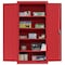 Sandusky Lee Storage Cabinet, 72 in H, 36 in W, 24 in D, Recessed, Keyed, Red, 4 Shelves EA4R362472-01 - alternate 7