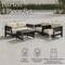 Alaterre Furniture Alaterre Barton 4 Piece Patio Furniture Set with Loveseat and Chairs Black Finish 80-BARTON-SET1-B - alternate 4
