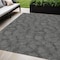 Homeroots 5' X 8' Black And Ivory Geometric Washable Indoor Outdoor Area Rug 602342 - alternate 6
