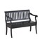 Homeroots 42in Black Solid Wood Distressed Storage Bench With Flip Top 733249 - alternate 3