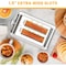 Simple Deluxe Toaster 2-slice, Defrost, Bagel, Cancel setting with LED Red lighting, 1-6 level Browning120V, 60Hz HKTOST2WHTV2 - alternate 2