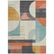 Homeroots 10' X 14' Gray Gold And Salmon Geometric Washable Indoor Outdoor Area Rug 617985 - alternate 2