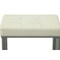 Homeroots 20in Off White and Silver Tufted Faux Leather and Metal Upholstered Bench 733245 - alternate 4