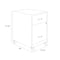 Space Solutions 14.25 in W 2 Drawer Mobile Vertical File Cabinet W/ Accessory Drawer, Navy 25936 - alternate 9