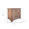 Homeroots 27" Brown Two Drawer Nightstand 527067 - alternate 2
