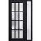 Vdomdoors Front Exterior Prehung FiberGlass Door Frosted Glass / Manux 8312 Matte Black / Sidelight Exterior MANUX8312EXD-BLK-W36+16 x H80-LH - alternate 2
